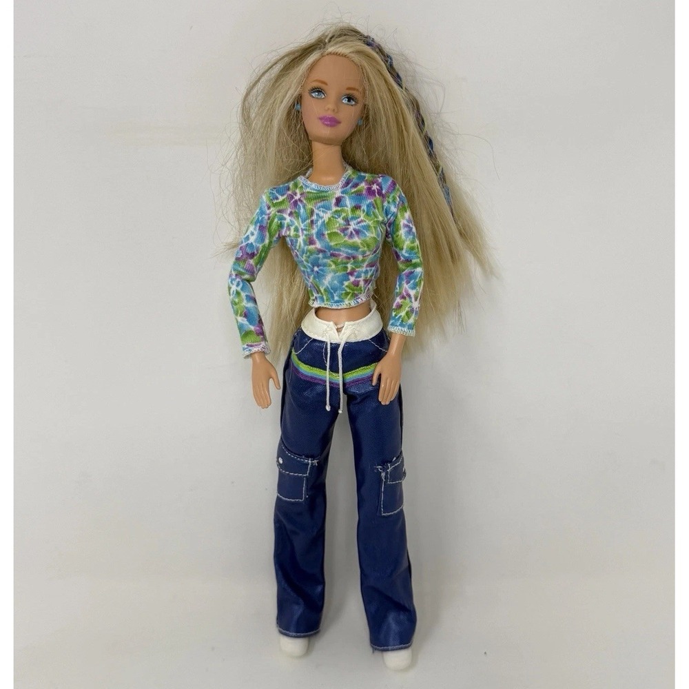 Vintage Barbie Doll Tie Dye Fun 1998 Blonde Hair Blue Eyes Fashion Doll